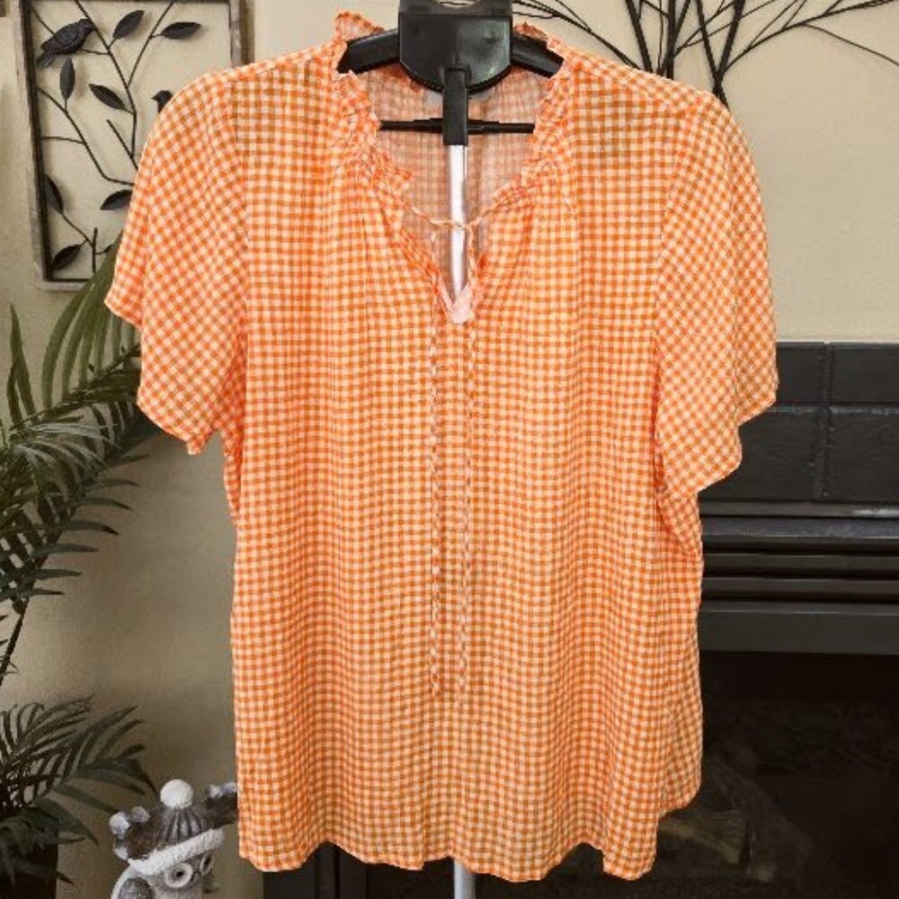 NWT Studio B by Bobeau sz XL gingham top